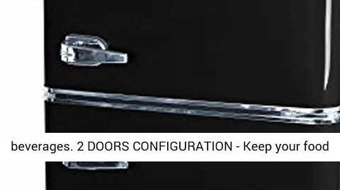 Frigidaire (EFR840) Retro 3.2 Cu Ft Two Door Mini Fridge - Frigidaire EFR840-BLACK-COM Compact Refrigerator, 3.2