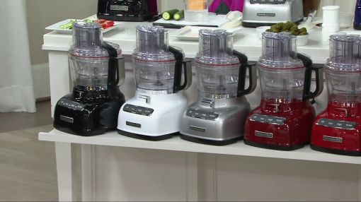 KitchenAid (KFP0922WH) 9-Cup Food Processor - KitchenAid 9-cup ExactSlice Food Processor w/Julienne Disc on QVC
