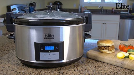 Elite Gourmet (MST-5240SS) 3.5-Quart Casserole Slow Cooker - Maxi-Matic Elite Platinum Programmable Slow Cooker