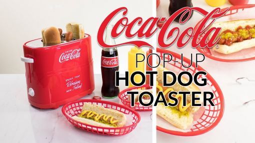 Nostalgia Electrics Coca Cola Series (HDT600COKE) Pop-Up Hot Dog Toaster - HDT600COKE | Coca-Cola® Pop-Up Hot Dog Toaster