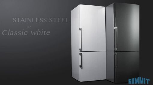 Summit Appliance Energy Star (FFBF286SS) 16.8 cu. ft. Bottom Freezer Refrigerator - Summit Appliance Counter Depth European Bottom Freezer Refrigerator Series