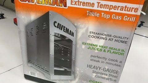 Caveman Tabletop Steak Cooker - Product Review And Cook On The Caveman 1500 Degree Extreme Temp Table Top Gas Grill, Awesome