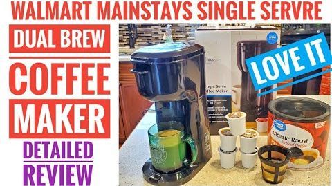 Mainstays Single Serve Coffee Maker, 1-Cup Capsule or Ground Coffee, Pink,  New, Model 201614PK 