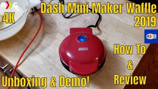 Dash (DMW001AQ) Mini Maker: The Mini Waffle Maker Machine - Dash Mini Maker Waffle Review & Demonstration | 4K |
