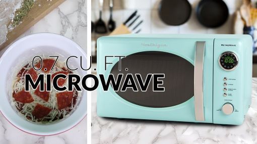 Nostalgia (RMO7AQ) 0.1 cu. ft. Retro Microwave Oven - RMO7AQ | Retro 0.7 Cu Ft Microwave