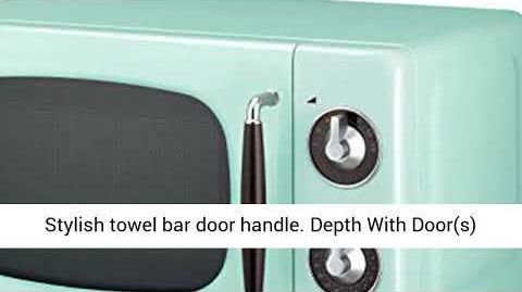 Magic Chef (MCD770CM) 0.7 Cu Ft 700 Watt Countertop Microwave Oven - Magic Chef MCD770CM Mint Green 0.7-Cu. Ft. 700W Retro Countertop Microwave Oven, 7 Cu.Ft