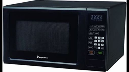 Magic Chef (MCM1110B) 1.1 cu ft Microwave Oven - Magic Chef 1.1 Cu. Ft. 1000W Countertop Microwave Oven with Stylish Door Handle, Black