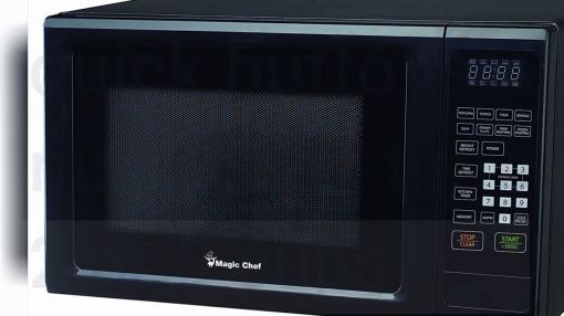 Magic Chef (MCM1611B) 1.6 cu. ft. 1100W Countertop Microwave Oven - Magic Chef Black 1.1 Cu. Ft. 1000W Countertop Microwave Oven with Push-Button Door