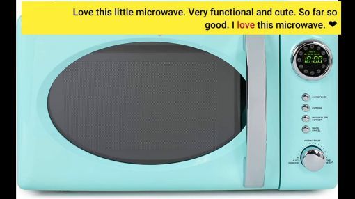 Galanz Glcmka07ber-07 Countertop Microwave Retro 0.7 Cu ft 700W, Blue