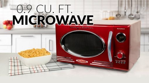 Nostalgia (RMO4RR) 0.9 cu. ft. Retro Series Microwave Oven - RMO4RR | Retro 0.9 Cu. Ft. Microwave