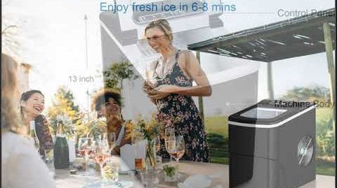 Cloud Mountain (CM2055) 26 lbs Portable Ice Maker Machine Countertop for Home - Cloud Mountain Countertop Portable Ice Maker Ice Making Machine