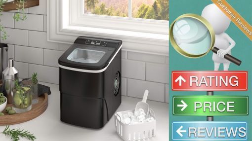 Cloud Mountain (CM2055) 26 lbs Portable Ice Maker Machine Countertop for Home - Cloud Mountain Countertop Portable Ice Maker Ice Making Machine - Ice Cube Ready in 6 Mins - ...