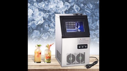 Yescom (26ICM001-40-11) Ice Cube Maker Machine - Yescom 300W Portable Commercial Ice Maker Machine Stainless Steel 100 Lbs Production Ice Cube Makerhttps://www.youtube.com/watch?v=5oIAih0nfkc