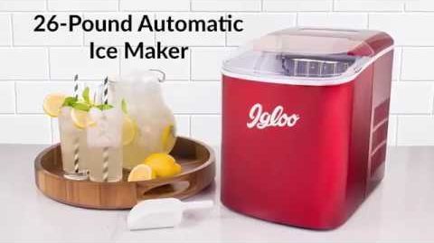 Igloo (ICEB26RR) Countertop Ice Maker - *New! Review Igloo ICEB26RR 26-Pound Portable Automatic Ice Cube Maker, Metallic Red