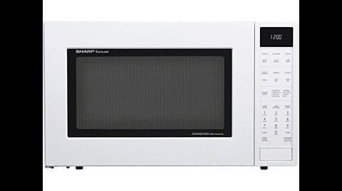 Sharp (SMC1585BW) 1.5 Cu. Ft.  Convection Microwave Oven - Sharp SMC1585BW 1.5 cu. ft. Microwave Oven with Convection Cooking, Auto Defrost in White