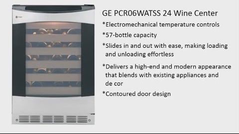 GE Profile™ Series (PCR06WATSS) 57-bottle Capacity Wine Center - GE PCR06WATSS 24 Wine Center 57 Bottle Capacity