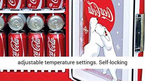 Koolatron Coca Cola (KWC-25) 28-can Capacity Beverage Display Can Cooler - Koolatron KWC-25 Coca-Cola 28-Can-Capacity Portable Fridge with LED Display
