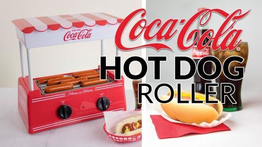 Nostalgia Coca-Cola® (HDR8CK) Hot Dog Roller and Bun Warmer - HDR565COKE | Coca-Cola™ Hot Dog Roller