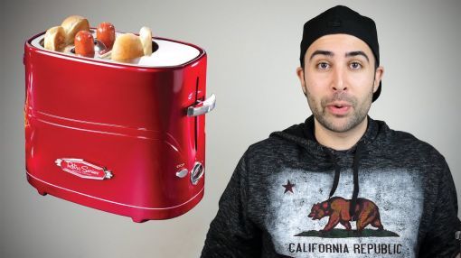Nostalgia (HDT600RETRORED) Retro Pop-Up Hot Dog Toaster - HOT DOG TOASTER REVIEW?!?!