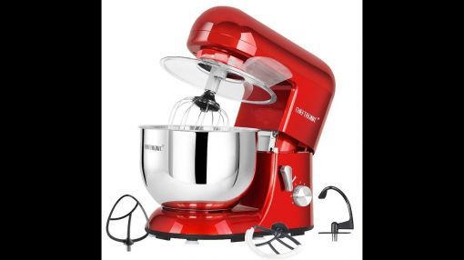 CHEFTRONIC (SM986-Red) Standing Mixer, - CHEFTRONIC Stand Mixers SM-986 120V/650W 5.5qt Bowl 6 Speed Kitchen Electric Mixer Machine