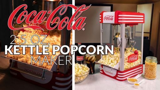 Nostalgia Coca-Cola® (RKP630COKE) Popcorn Maker - RKP630COKE | Coca-Cola™ 2.5 oz Kettle Popcorn Maker