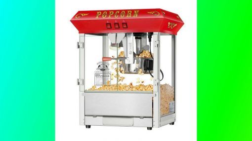 Superior Popcorn Company (HW0300814) Movie Night Popcorn Popper Machine - Superior Popcorn Company 4625 Hot and Fresh Countertop Style Popper Machine, 8 oz, Red