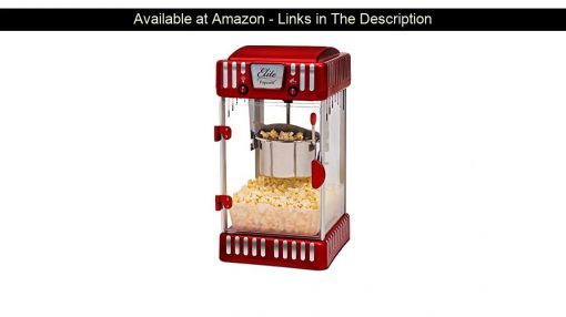 Maxi-Matic (EPM-250)  Elite Tabletop Kettle Popcorn Popper Machine - ☘️ Maxi-Matic EPM-250 Tabletop Kettle Popcorn Popper Machine, Red