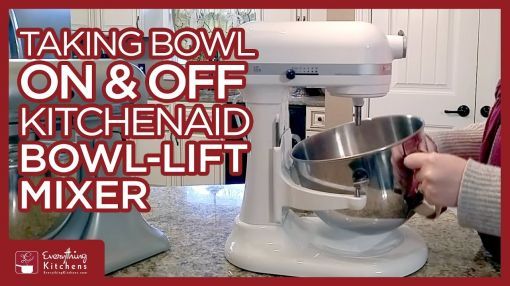 KitchenAid (KP26M1XNP) Pro 600 Series 6 Quart Bowl-Lift Stand Mixer - Taking the Bowl On & Off a KitchenAid Bowl Lift Mixer