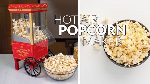 Nostalgia (OFP-501) Vintage Hot-Air Tabletop Popcorn Maker - OFP501 | 12-Cup Hot Air Popcorn Maker