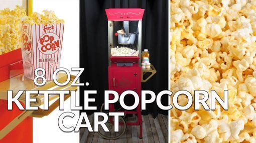 Nostalgia (CCP525RG) Vintage Commercial Popcorn Cart - CCP510 | 8 oz. Popcorn Cart | 53 Inches Tall