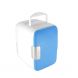 4L Mini Car Fridge Freezer Cooler Warm Use Portable Icebox Travel Refrigerator for Camping Driving Blue - 0