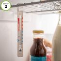 Evelots Thermometer-Refrigerator/Freezer/Cooler-Hanging-2 Zones-Save Food-Set/2