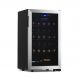 NewAir Freestanding 33 Bottle Compressor Wine Fridge in Stainless Steel, Adjustable Racks and Exterior Digital Thermostat - 0