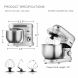 Electric Food Stand Mixer 6 Speed 6.3Qt 650W Tilt-Head Stainless Steel Bowl in Silver - 1