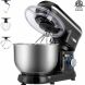 650W 6 Speed 6 Quart Tilt-Head Kitchen Electric Food Mixer with Beater, Dough Hook and Wire Whip in Black - 0