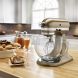 KitchenAid KSM155GBTD Artisan Design Series 5 Quart Tilt-Head Stand Mixer with Glass Bowl, Truffle Dust - 1