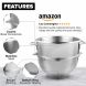 Vollum 60-Quart Commercial Stainless Steel Mixing Bowl for Hobart Mixer - Hobart Equivalent - 3