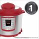 Instant Pot Lux 6-Quart Red 6-in-1 Multi-Use Electric Pressure Cooker, Slow Cooker, Rice Cooker, Steamer, Saute, and Warmer, 12 One-Touch Programs - 1