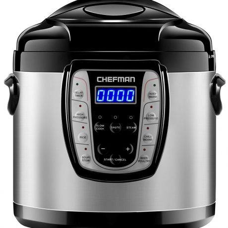 Chefman 6 Qt. Electric Multicooker, 9-in-1 Programmable Pressure-Cooker ...