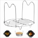 Steamer Rack Trivet with Handles Compatible with Instant Pot Accessories 6 Qt 8 Quart, Pressure Cooker Trivet Wire Steam Rack, Great for Lifting out Whatever Delicious Meats &amp; Veggies