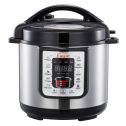 Silver-6 Qt. 9-in-1 Multi-Function Pressure Cooker,Slow cooker; Food steamer; Electric pressure cooker; Stove top pressure cooker; Multi-Cooker; Rice Cooker
