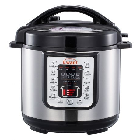 Silver-6 Qt. 9-in-1 Multi-Function Pressure Cooker,Slow cooker; Food ...