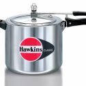 Hawkins Classic Aluminum New Improved Pressure Cooker, 10-Liter