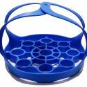 Wilmington Steelwares Large Pressure Cooker Silicone Sling and Egg Rack (Blue)