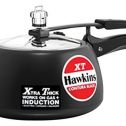 Hawkins Contura Hard Anodized Induction Compatible Extra Thick Base Pressure Cooker, Black, 5L by Hawkins