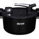 Black Non-Stick Coated Pressed Aluminum 5.0 L Capacity Low Pressure Cooker with Induction Bottom - 10 Inch - 0