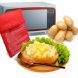 LA HIEBLA Potato Express Microwave Baked Potato Cooking Cooker Washable Bag Useful Bag Red - 0