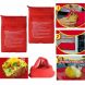 LA HIEBLA Potato Express Microwave Baked Potato Cooking Cooker Washable Bag Useful Bag Red - 1