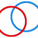 Electric Pressure Cooker OFFICIAL Silicone Sealing Ring set, Blue &Red - Two Pack, 5/6qt Size.
