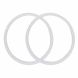 Unique Bargains Kitchen Rubber Sealing Ring White 21cm Inner Dia 2pcs for 5-6L Pressure Cooker - 0
